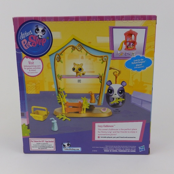 Littlest Pet Shop Cozy Clubhouse Bobble Style Penny Ling & Kitty NIB 2013 - Picture 2 of 4